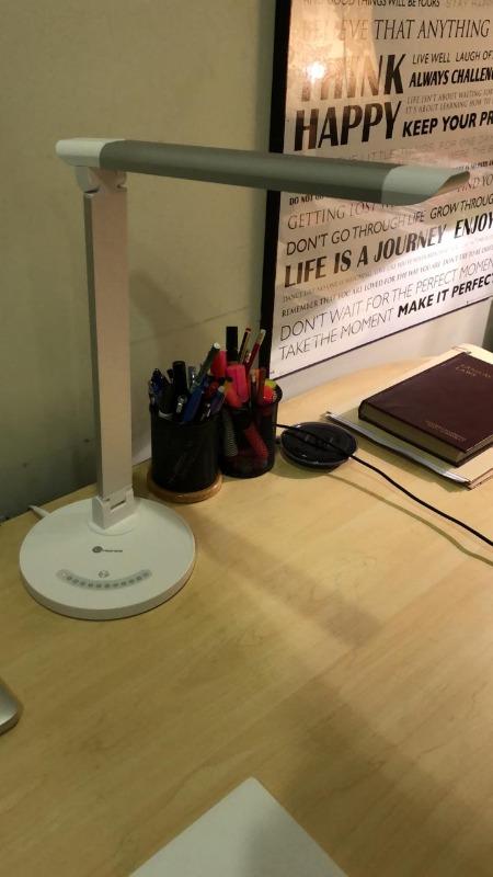 LED Lamp Desk Eye-caring Table Dimmable Office Lamp with USB for Charging by Taotronics - White - TT-DL13 - Customer Photo From Mohammad Shayaan Malik