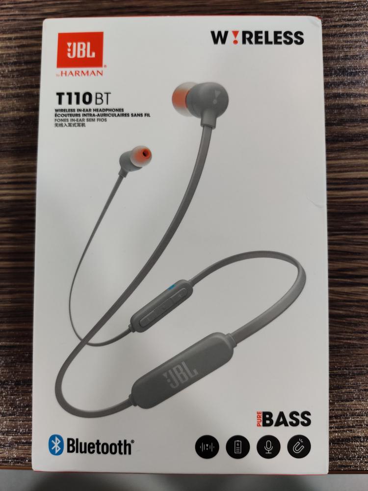 JBL Tune 110BT in-Ear Wireless Headphones - Gray - T110BTWHT - Customer Photo From Abdul Rafay