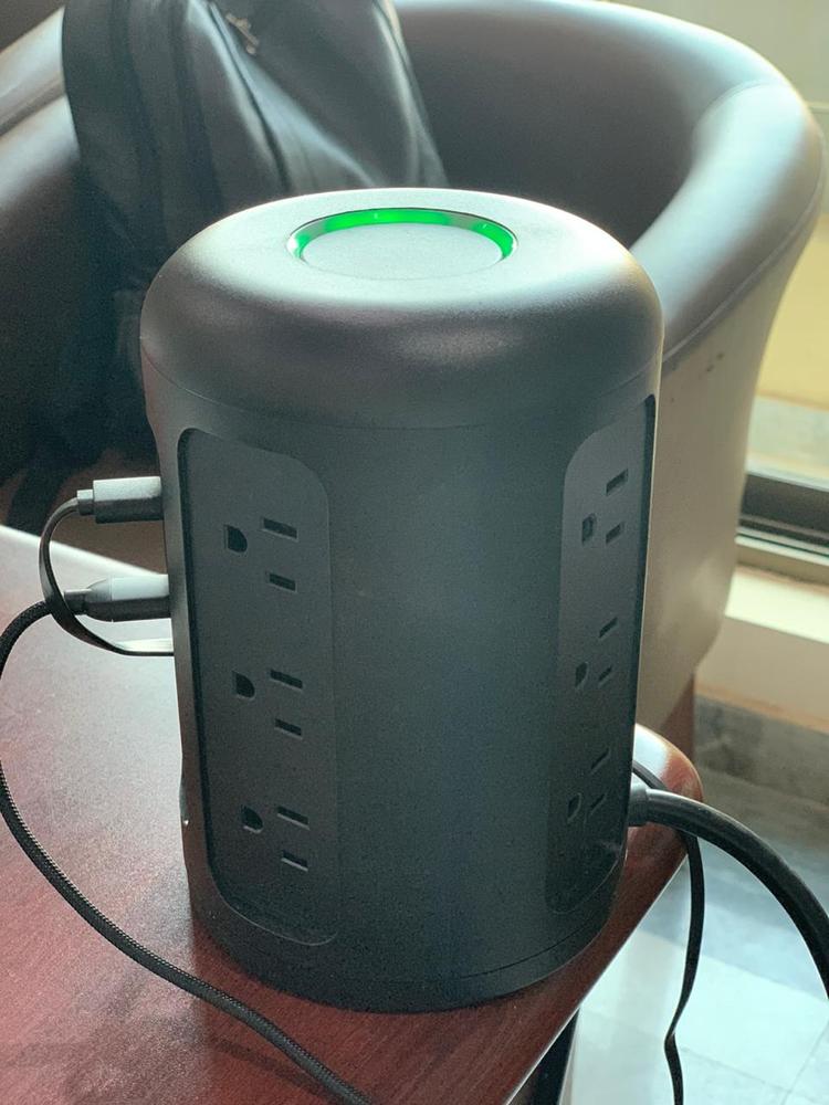 AUKEY Power Strip Surge Protector, 6 USB Ports and 12 AC Outlets with 5 Foot Heavy Duty Extension Cord - PA-S14 - Customer Photo From Rana Khurram Ali