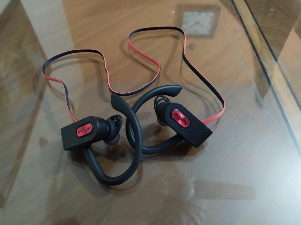 Flame 2 Bluetooth Earphones Sports Water Resistant by MPOW - Red - Customer Photo From Tahir Ayub