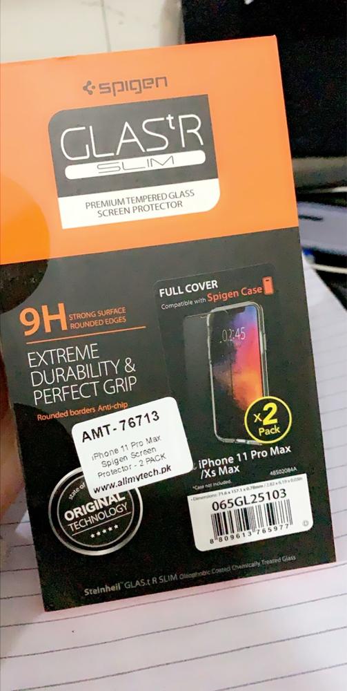 iPhone 11 Pro Max / iPhone XS Max Screen Protector GLAS.tR Slim Full Cover - 2 PACK - Customer Photo From Khadija Mir