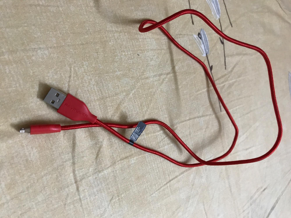 Braided Lightning Cable MFi Certified - 1 M - 3 Feet - Red - RP-CB019 by Ravpower - Customer Photo From Muhammad Ali Burney