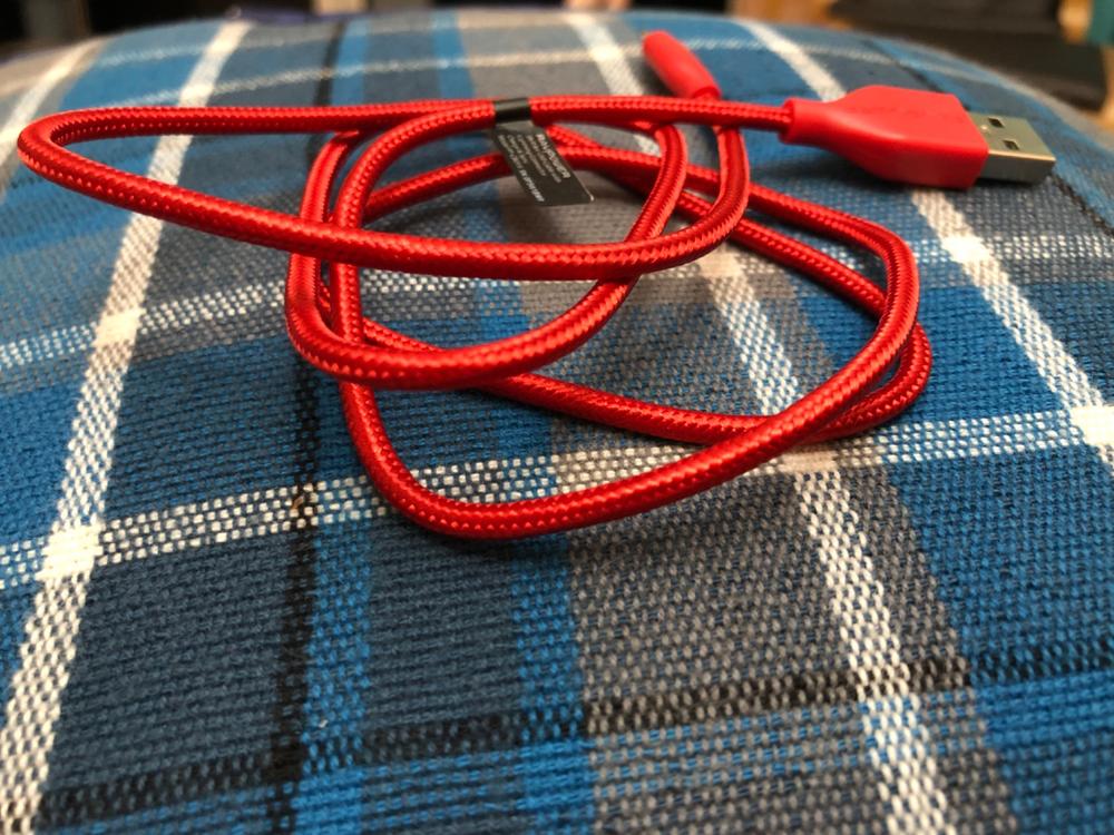 Braided Lightning Cable MFi Certified - 1 M - 3 Feet - Red - RP-CB019 by Ravpower - Customer Photo From Irteza Sultan