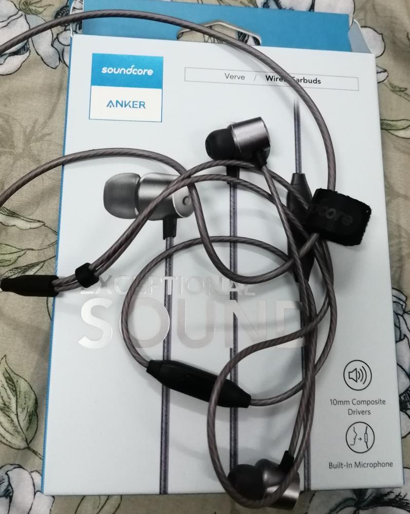 Anker Soundbuds Verve Built-In Microphone - Black/Gray - A3801YF2 - Customer Photo From Robina Batool