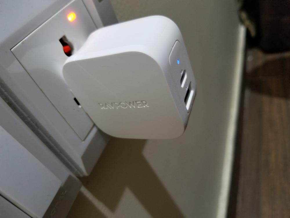 18 W USB C Power Delivery Charger & Quick Charge 3.0 Dual Port Wall Charger by RAVPower - US Foldable Plug - White - RP-PC108 - Customer Photo From Shahnawaz Gulzar