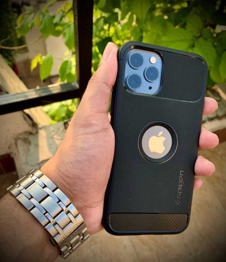 iPhone 11 Pro Rugged Armor Case by Spigen Matte Black 077CS27231 - Customer Photo From Sarmad Javed