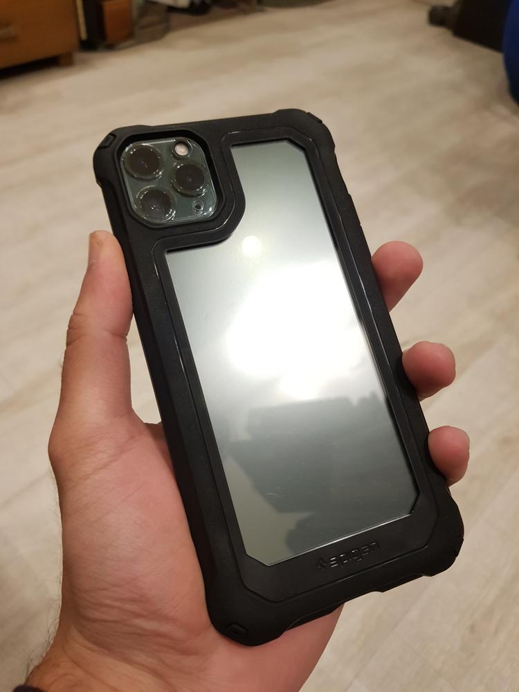 iPhone 11 Pro Max Gauntlet Super Tough Case by Spigen Carbon Black 075CS27495 - Customer Photo From Shanzarr