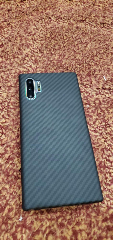 Galaxy Note 10 Plus Aramid MagEZ Case by PITAKA - Black / Grey Twill - Customer Photo From Durwesh Nusrat Naeem