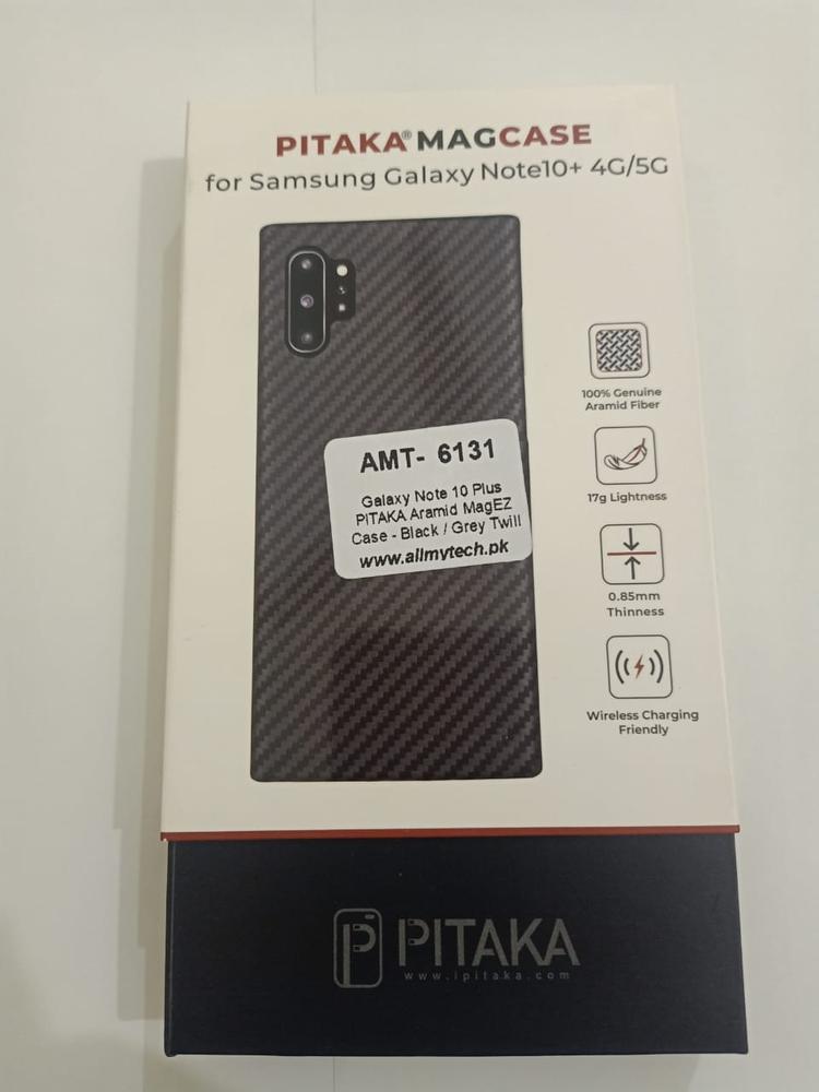 Galaxy Note 10 Plus Aramid MagEZ Case by PITAKA - Black / Grey Twill - Customer Photo From Ibrahim Haider