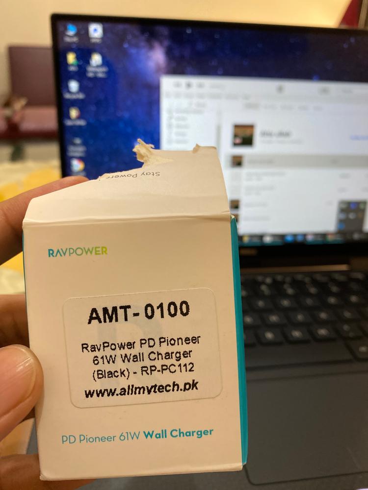 RAVPower 61W Wall Charger PD 3.0 [GaN Tech] Fast Charging Power Delivery for Macbooks, Laptops & iPhones - RP-PC112 - Customer Photo From Ali
