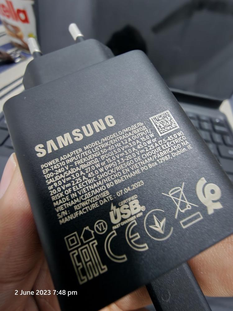 45W Charger Samsung with Power Delivery 3.0 PPS Tech for Samsung S22 Series, S21 Series & Note 20 Series - EU Plug with 1 USB C to USB C Cable - Black - Customer Photo From Ubaid 