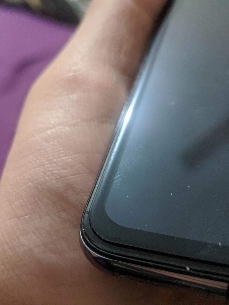 OnePlus 7T Full Glue 3D Edge to Edge Tempered Glass - Black by Mocolo - Customer Photo From Hamza