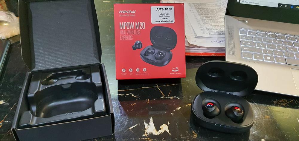 MPOW M20 aptX 3D Sound, IPX7 Waterproof, 106 Hrs Battery True Wireless Earbuds - Black - Customer Photo From Farhan Ali
