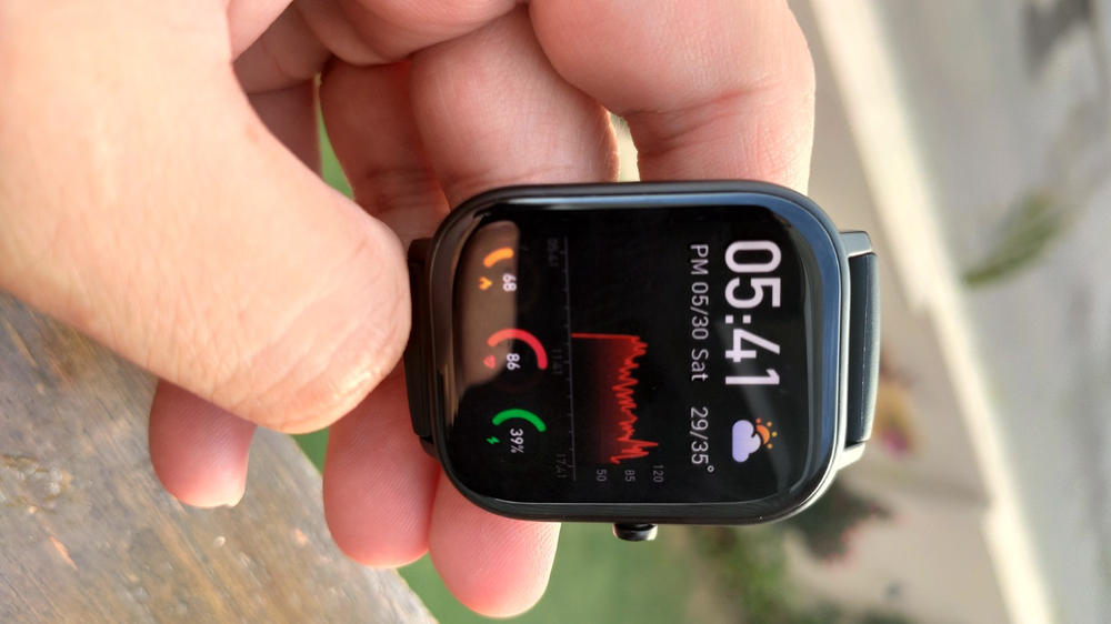 Amazfit GTS Fitness Smart Watch - 14 Day battery - Black - Customer Photo From Salman Riaz