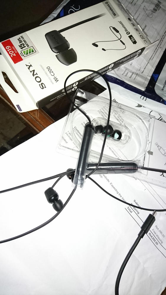 Sony Wi-C200 Wireless in Ear Neckband Style Earphones - Black - Customer Photo From Malik Osama Saleem