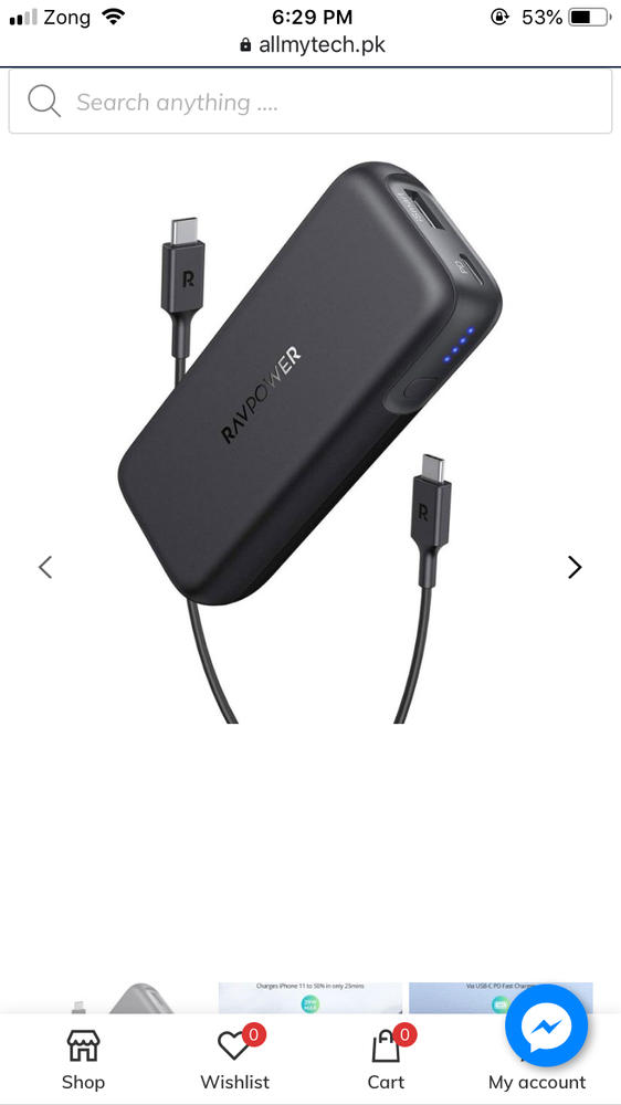 Portable Charger RAVPower 10000mAh Power Bank USB C PD 29W MAX Ultra Slim Battery Pack  - Black - RP-PB186 - Customer Photo From Shahid Maqbool