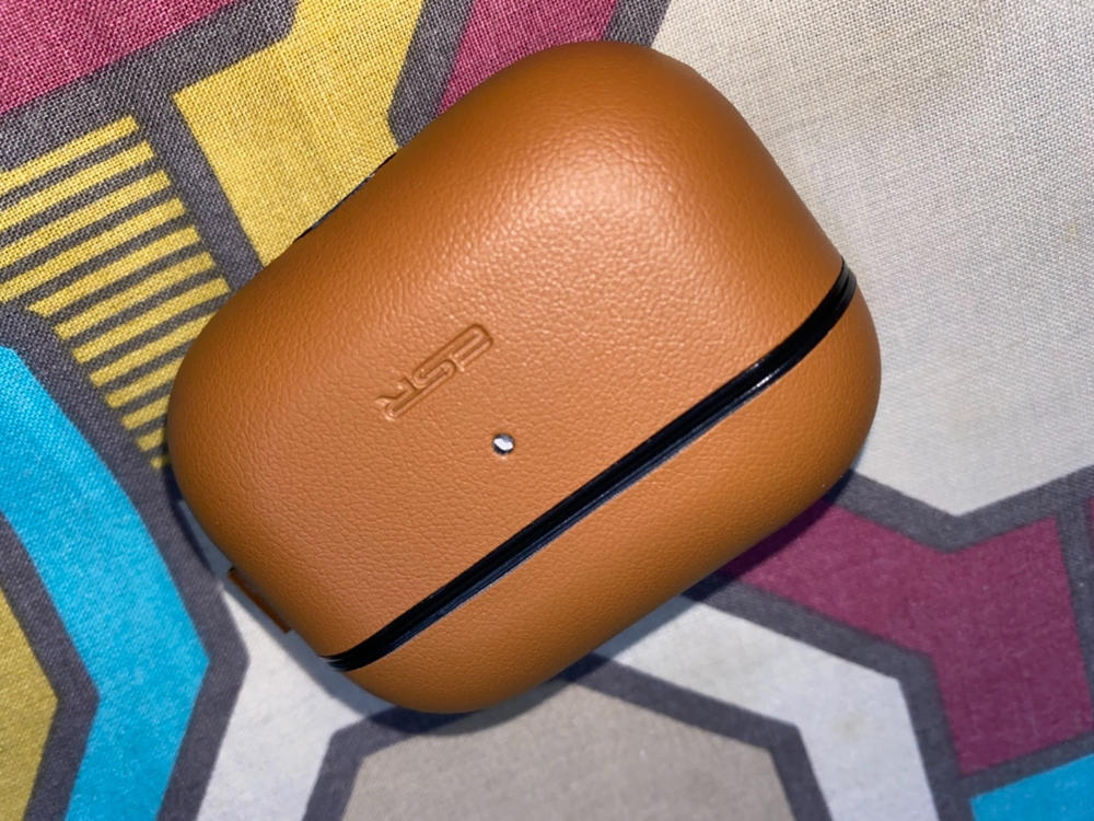 Metro Light Leather Protective Case for Airpods Pro by ESR - Brown - Customer Photo From Muhammad Anas