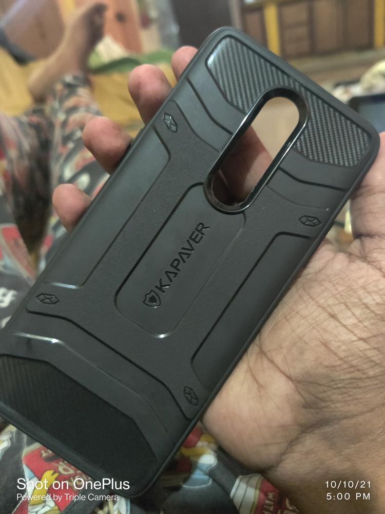 OnePlus 8 Rugged Case by KAPAVER - Black - Customer Photo From Shahzaib Shah