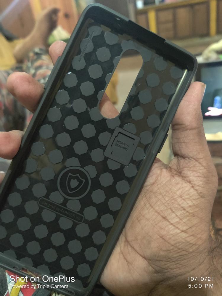 OnePlus 8 Rugged Case by KAPAVER - Black - Customer Photo From Shahzaib Shah
