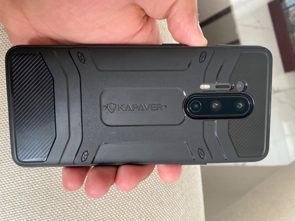 OnePlus 8 Pro Rugged Case by KAPAVER - Black - Customer Photo From Muhammad Furqan