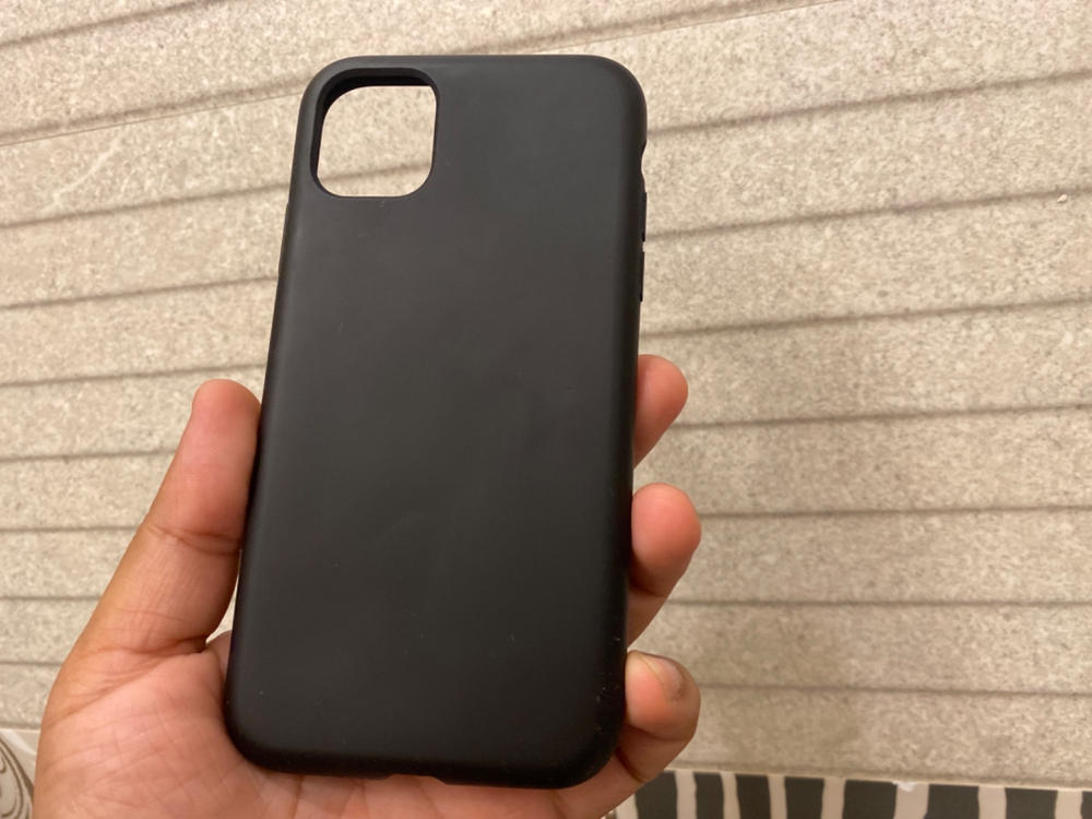 iPhone 11 Liquid Silicon Case by X Fitted - Black - Customer Photo From Muhammad Atif