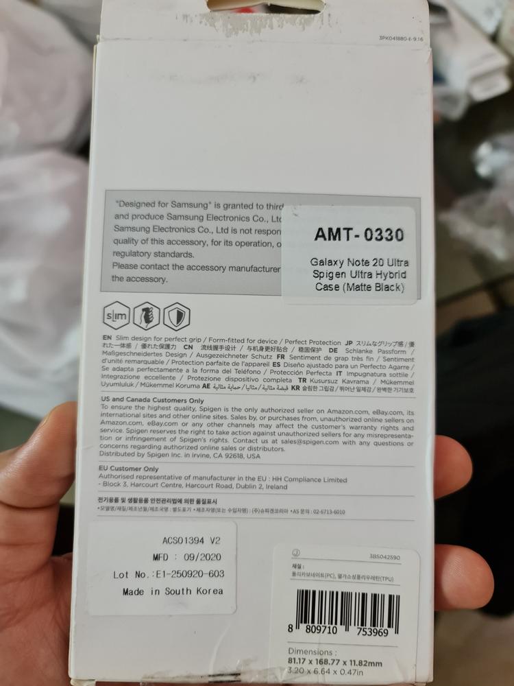 Galaxy Note 20 Ultra Ultra Hybrid Case by Spigen - ACS01394 - Matte Black - Customer Photo From Usman Akhtar