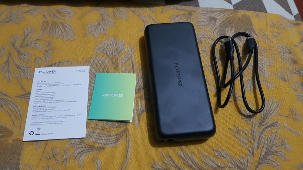 Portable Charger RAVPower 20000mAh 60W PD 3.0 USB C Power Bank for Laptop & Phones Charging - RP-PB201 - Black - Customer Photo From Muhammad Bilal