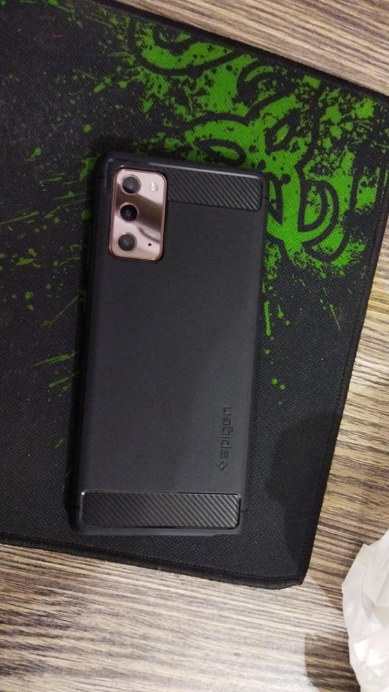 Galaxy Note 20 Rugged Armor Spigen  ACS01417 - Matte Black - Customer Photo From Ata 