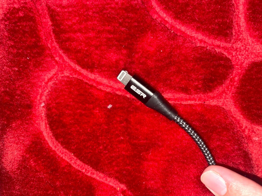 USB A to Lightning Cable MFi Certified Nylon Braided by ESR - 3 Feet - Black - Customer Photo From Dr ijaz Khan