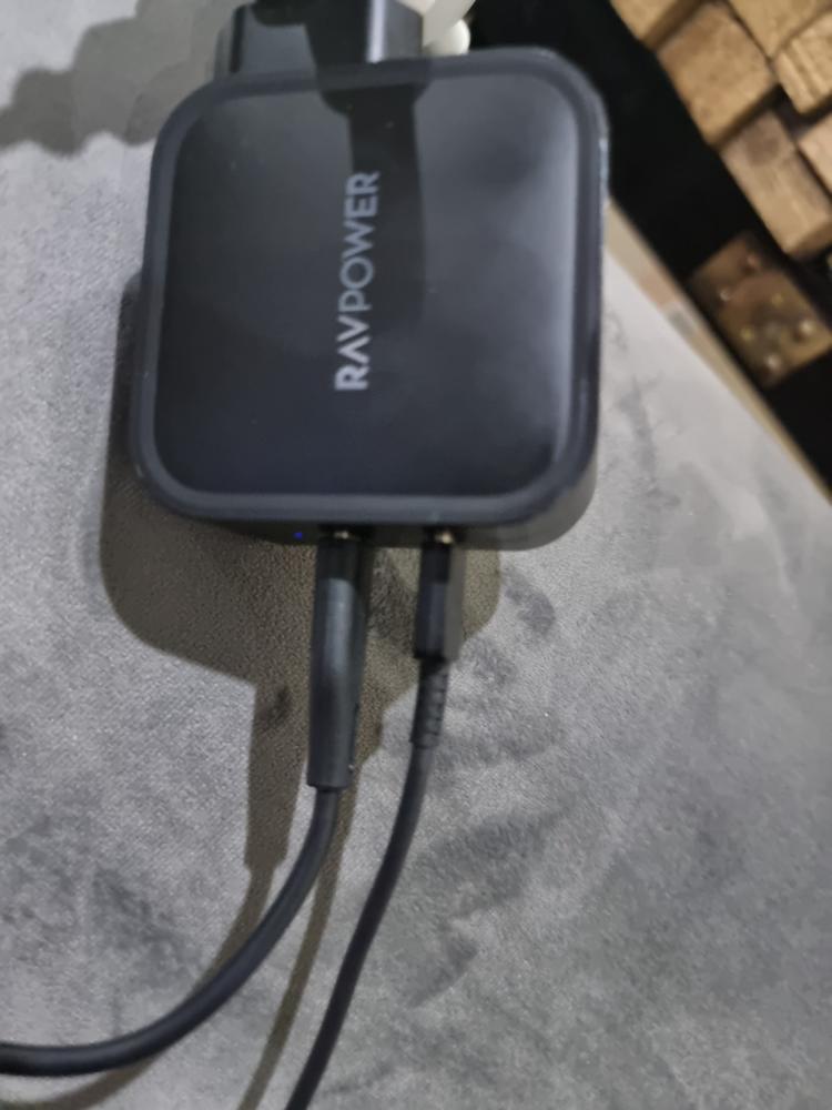 RAVPower 90W Wall Charger PD 3.0 Dual Port Fast Charging USB C Charger GaN Tech -  EU Plug - Charges 2 Laptops at once - Black - RP-PC128 - Customer Photo From Faisal Shams