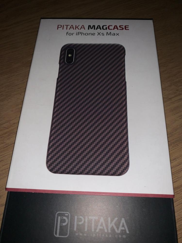 iPhone XS Max Aramid MagEZ Case by PITAKA - Black / Gold Twill - Customer Photo From Abdullah Tarar