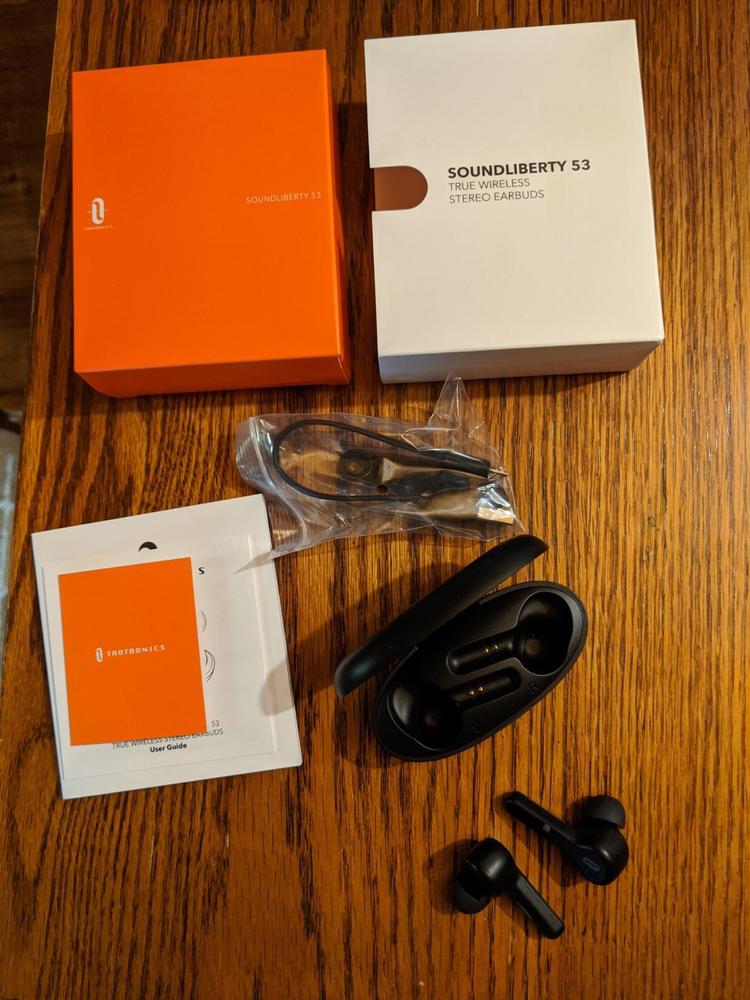 TaoTronics SoundLiberty 53 [2020 Upgrade] in-Ear Wireless Headphones IPX8 Waterproof 50H Playtime TWS Bass Stereo Bluetooth Earbuds � Black � TT-BH053 - Customer Photo From Amazon Reviews