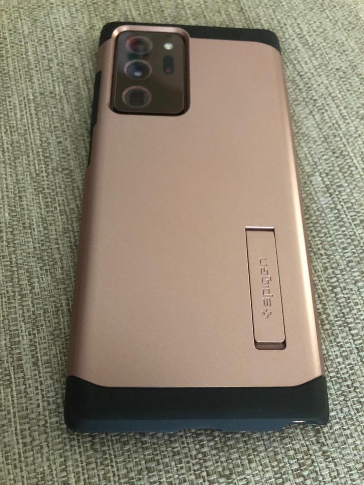 Galaxy Note 20 Ultra Tough Armor Case by Spigen � ACS01571 � Bronze - Customer Photo From Amazon Review