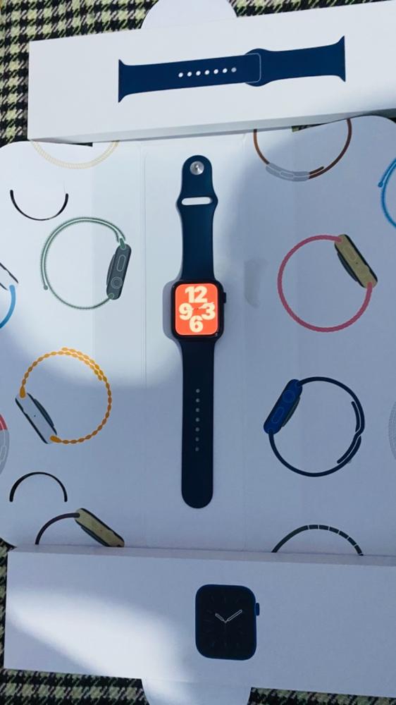 Apple Watch 6 - GPS, 44mm - Blue Aluminum Case with Deep Navy Sport Band - Customer Photo From Ahmad malik