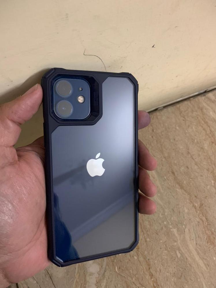 Apple iPhone 12 / iPhone 12 Pro Air Armor Rugged TPU Case - Transparent Blue - Customer Photo From Dr Wajahat Baig 