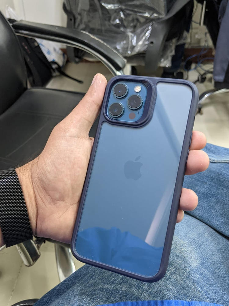 Apple iPhone 12 Pro Max Ice Shield Echo Tempered Glass Case by ESR - Blue - Customer Photo From Rameez Khan