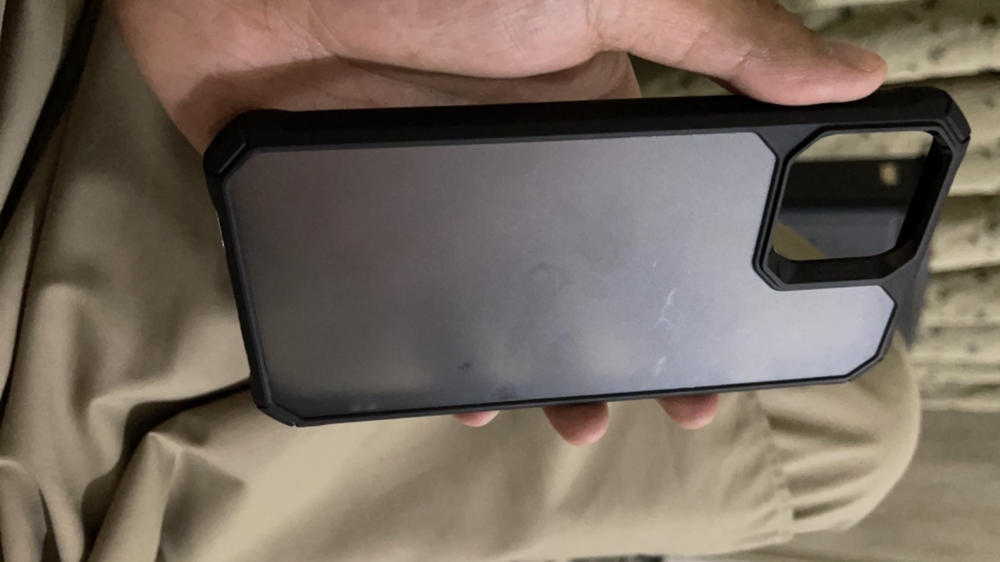 Apple iPhone 12 Pro Max Air Armor Rugged TPU Case - Translucent Black - Customer Photo From Siraj Muneer