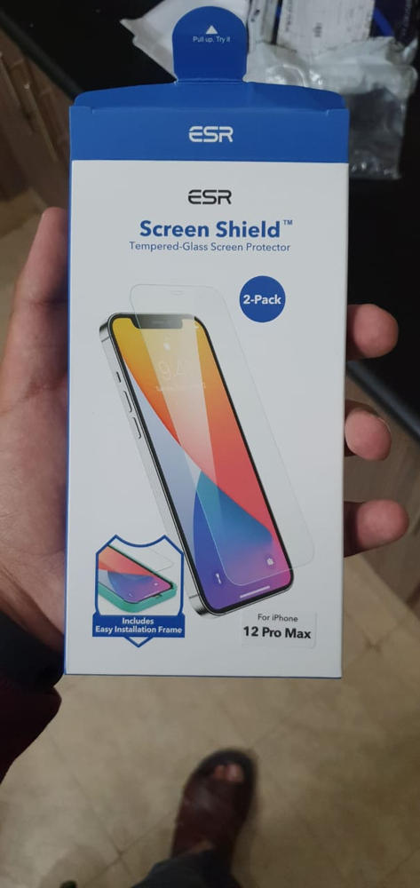 Apple iPhone 12 Pro Max Screen Shield Glass Protector 2 PACK with Easy Installation Frame by ESR - Customer Photo From Arsalan Azhar