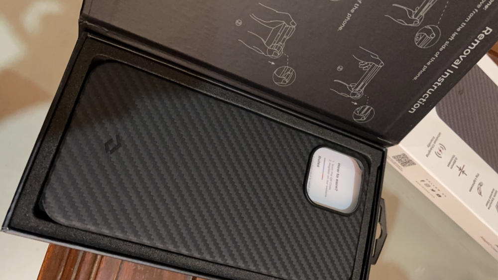 iPhone 12 Pro Max MagEZ Aramid Fiber Magnetic Case by PITAKA - Black / Grey Twill - Customer Photo From Zulkarnain Abbasi