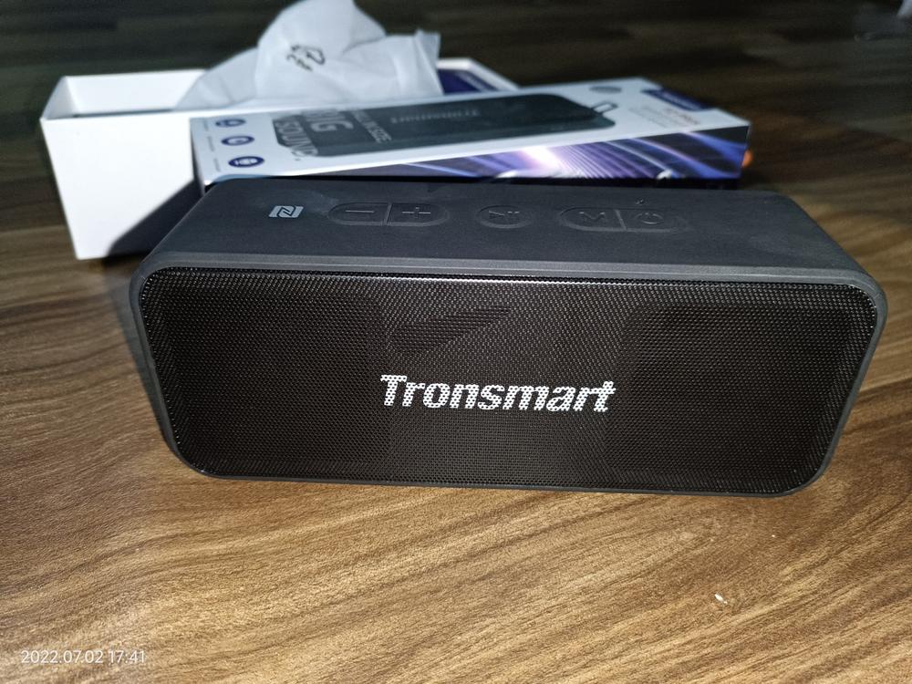 Tronsmart T2 Plus 20W Outdoor Waterproof Speakers Bluetooth 5.0, IPX7 Portable Wireless Speakers, 24-Hour Playtime, TWS, Built-in Mic, Speaker for Home, Outdoors, Travel - Black - Customer Photo From Ahmad Qureshi