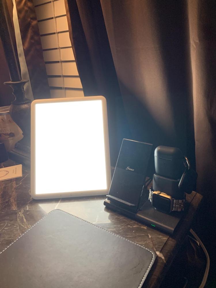 TaoTronics Light Therapy Lamp, Ultra-Thin UV-Free 10000 Lux Therapy Light, Timer Function, Adjustable Brightness for a Happy Life � TT-CL016 - Customer Photo From Amazon Review