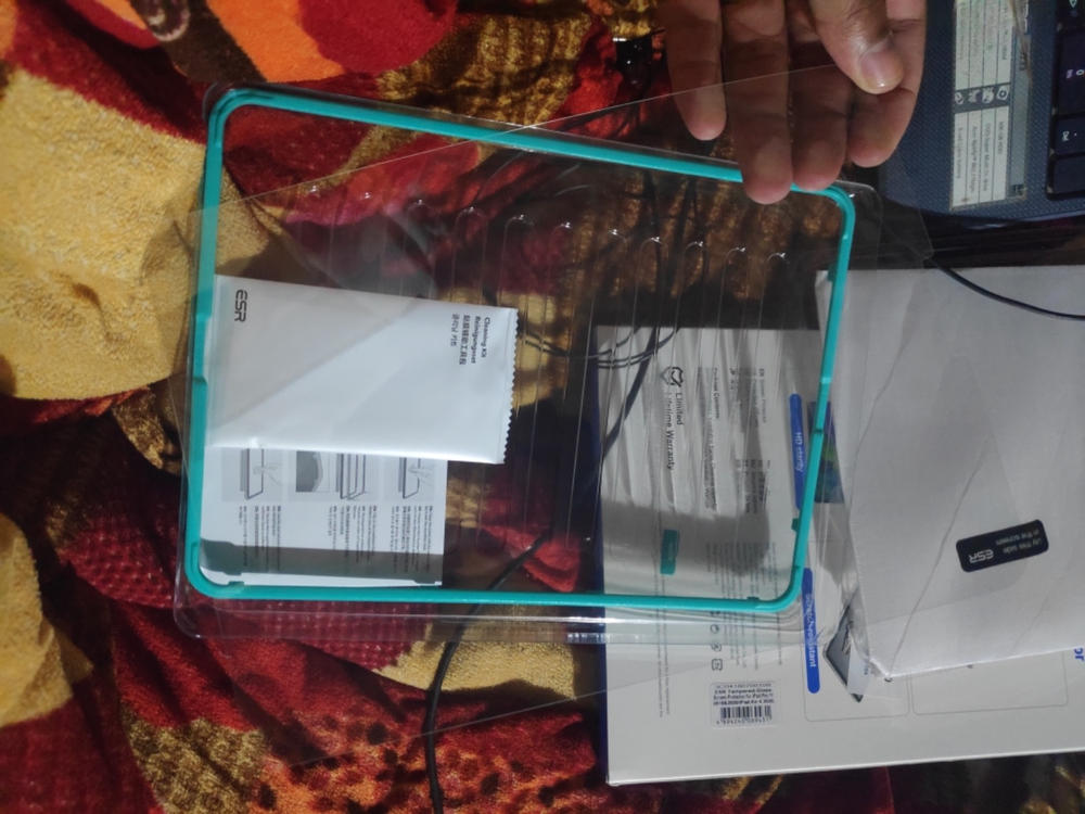 iPad Air 4 2020 9H Hard HD Clear Tempered Glass with Alignment Frame - 2X Strength - also for iPad Pro 11 2020 / iPad Pro 11 2018 - Customer Photo From Ehtisham Raza 
