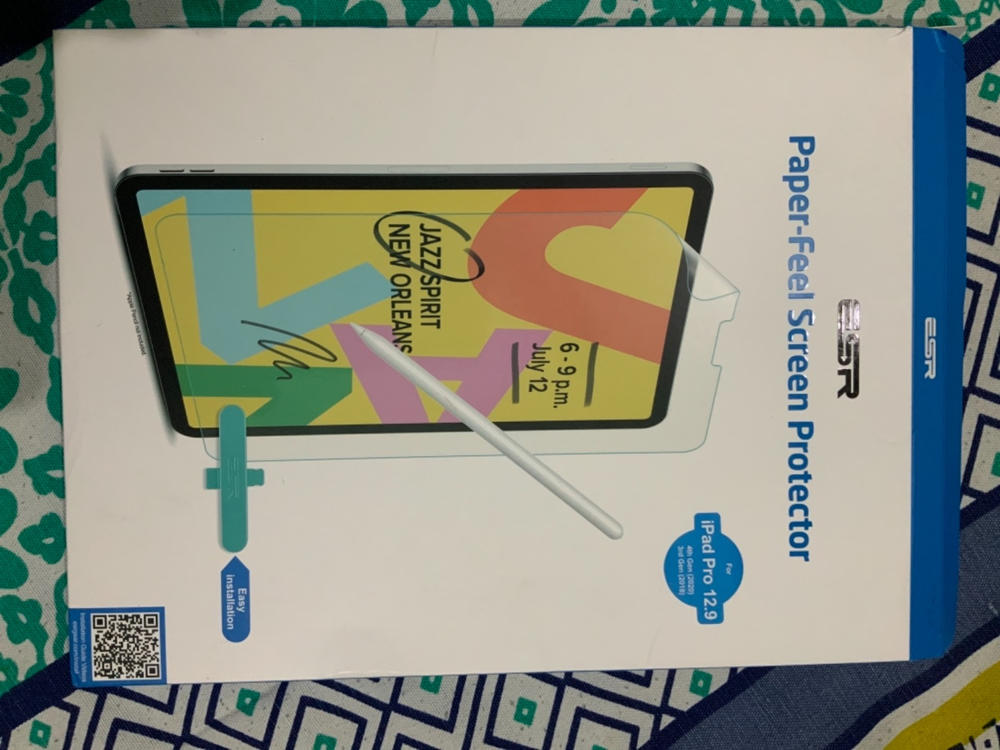 iPad Pro 12.9 2020 Paper Feel Clear Matte Film with Support for Apple Pencil, Write & Draw Like on Paper by ESR - Also for iPad Pro 12.9 2018 - 1 PACK - Customer Photo From Ahmed Uzair