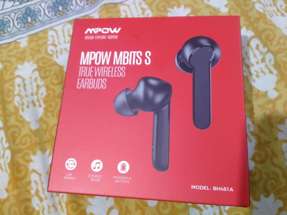 Mpow MBits S True Wireless Earbuds w/Mic, CVC8.0 Noise Cancelling Headphones, Bluetooth 5.0 Earphones Charging Case, Deep Bass/IPX8 Waterproof/35H Playtime/Touch Control/3 Mode - Black - Customer Photo From JAWERIA JAWED