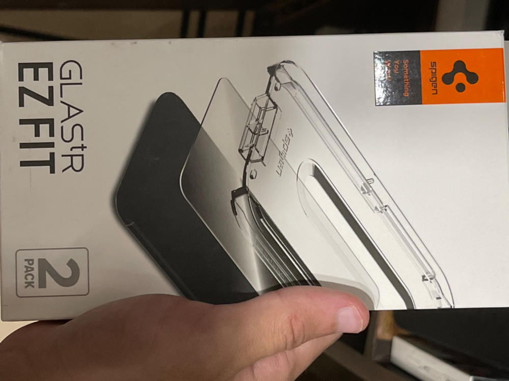 Apple iPhone 12 Pro Max EZ Fit Screen Protector Case Friendly by Spigen - 2 PACK - AGL01791 - Customer Photo From Zain Khan
