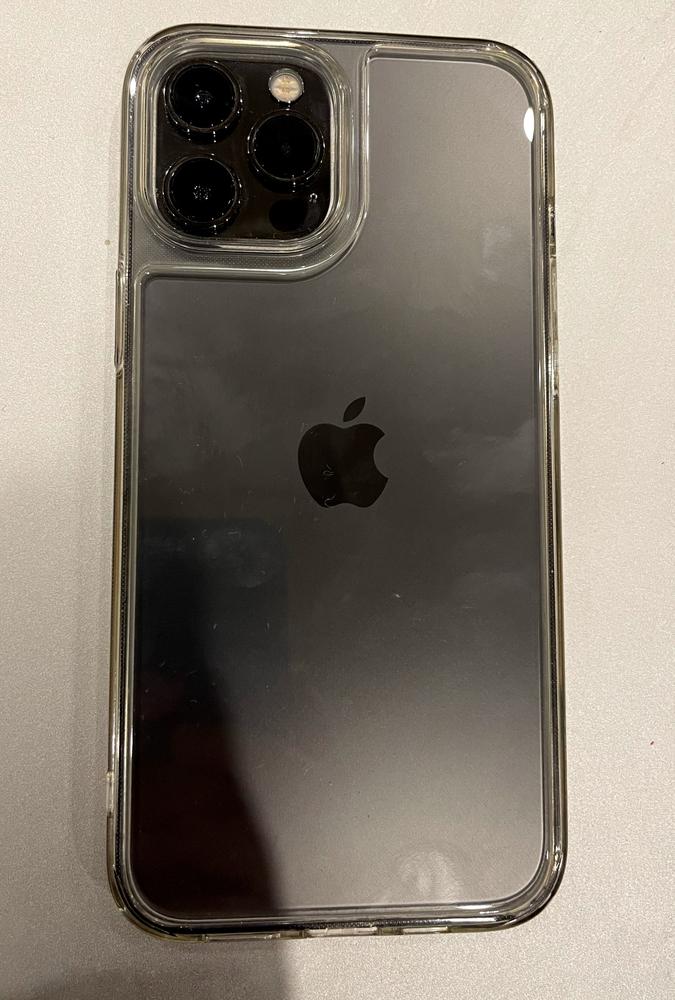 Apple iPhone 12 Pro Max Quartz Hybrid Tempered Glass Case by Spigen - ACS01621 - Crystal Clear - Customer Photo From Haroon 