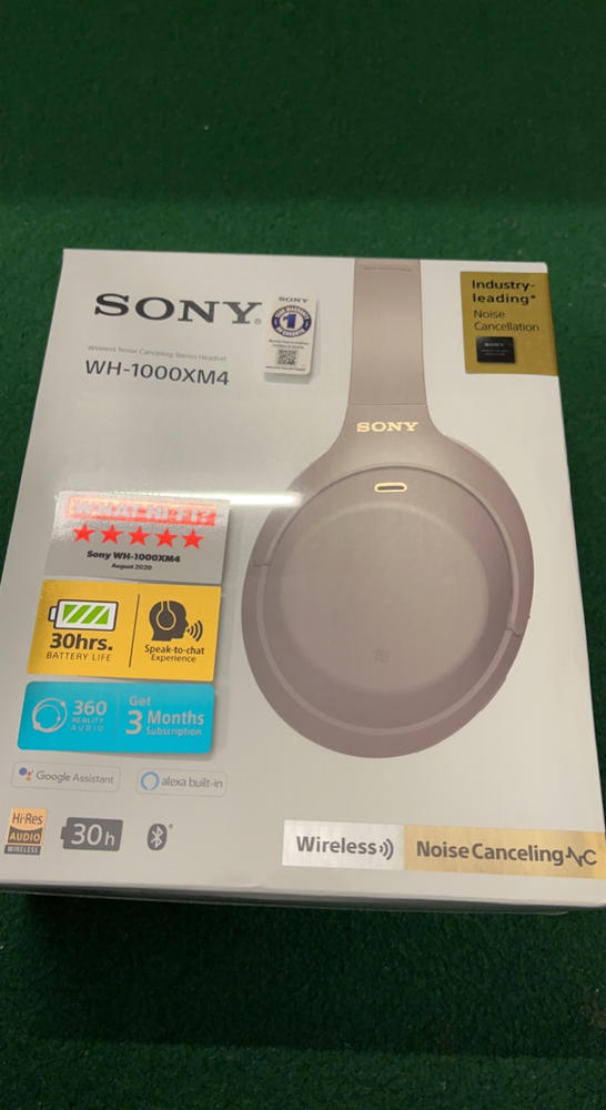 Sony WH-1000XM4 Wireless Noise Canceling Overhead Headphones (Silver) -  Bundle
