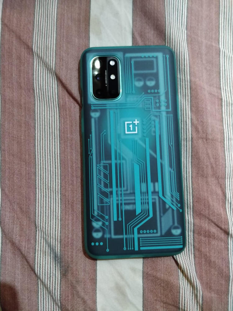 OnePlus 8T Quantum Bumper Case Original by OnePlus - Cyborg Cyan - Customer Photo From Faran Abid