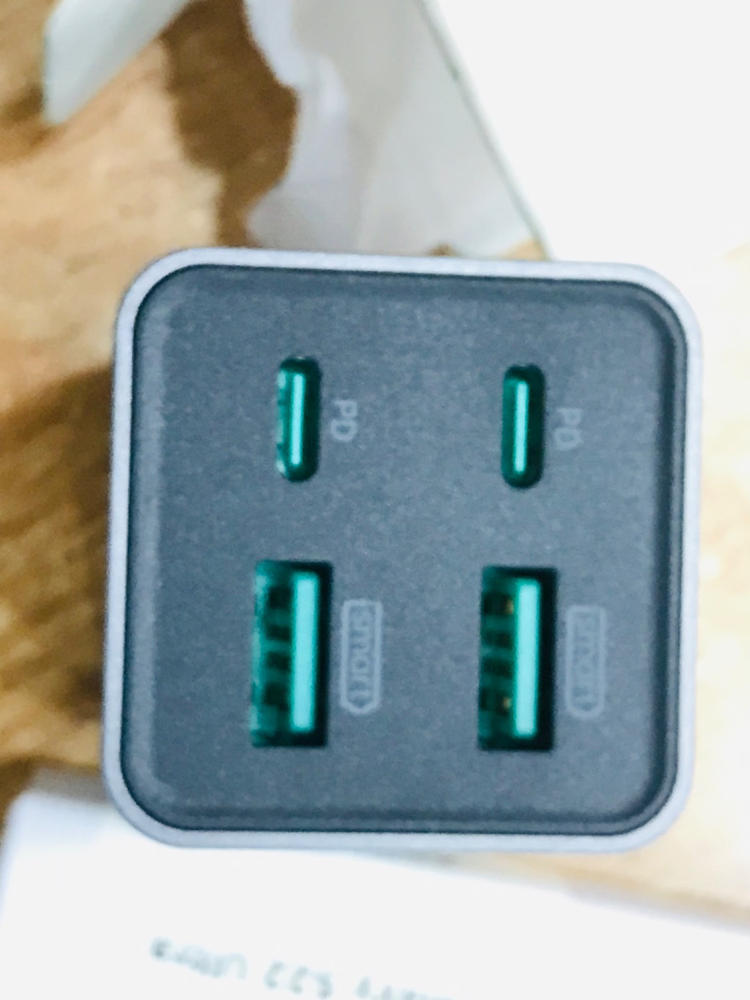 RAVPower 65W 4 Port Desktop USB Charging Station GaN Tech with 2 USB C Ports + 2 USB A Ports for MacBook Pro/Air, iPad Pro, iPhone & More - Black - RP-PC136 - Customer Photo From Ghulam Taqi