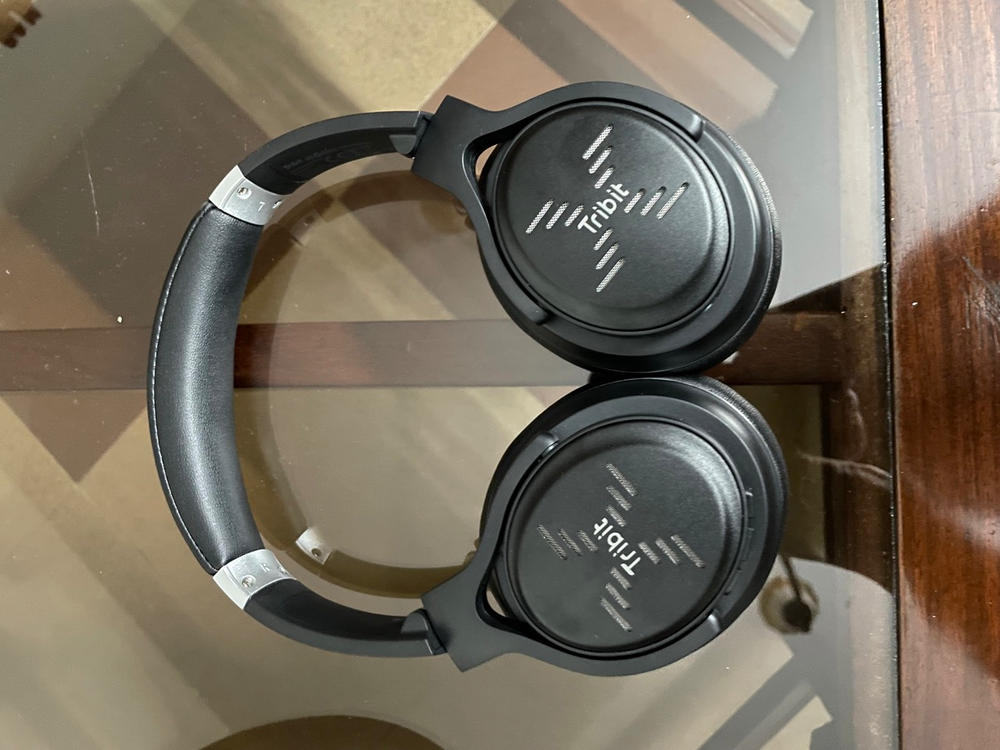 Tribit XFree Go Bluetooth Headphones, Wireless Headphones Over Ear with Bluetooth 5.0, HiFi Sound with Deep Bass, USB Lightening Fast Charge, 24H Playtime, CVC8.0 Noise Cancelling Mics - Black - Customer Photo From Danish Javaid
